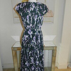 NWT $1695 Jason Wu Collection Cap Sleeve Green Floral Print Midi Dress Size 2